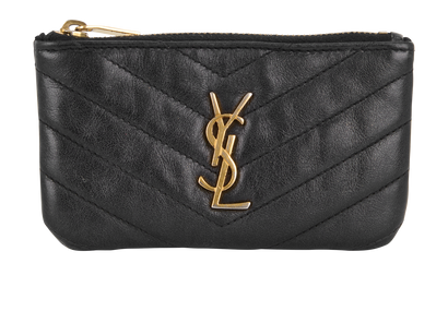 Saint Laurent Key Pouch, &pound;175, Accessories, Black, Leather, Front view